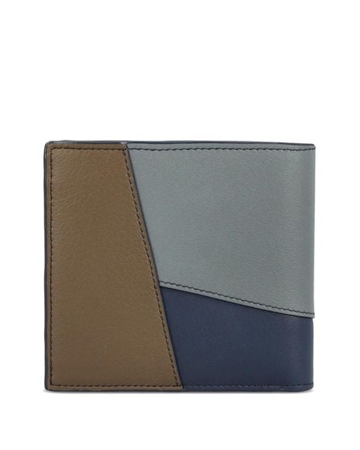 Loewe Gray Puzzle Leather Wallet for men