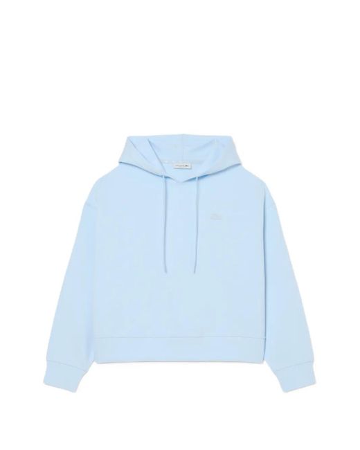 Lacoste Blue Logo-Patch Drawstring Hoodie
