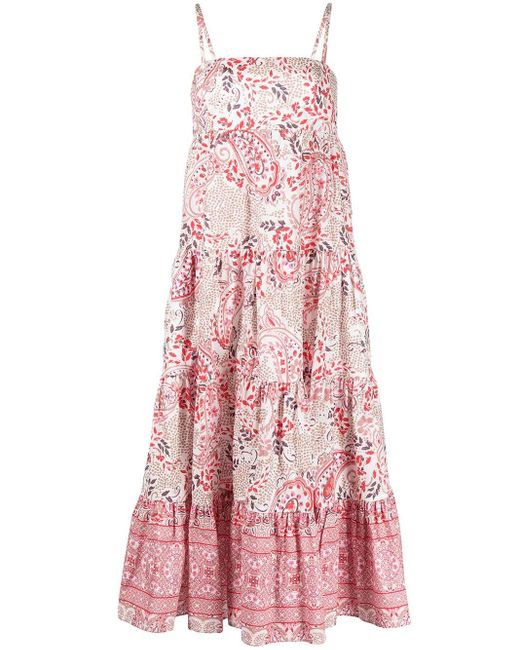 Cara Cara Cotton Haley Paisley-print Dress in Pink | Lyst Canada