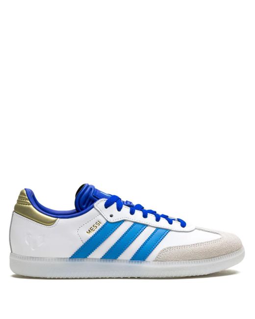 Adidas Blue X Lionel Messi Samba Sneakers for men