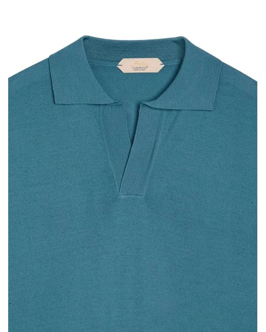 Aurélien Blue V-Neck Polo Shirt for men