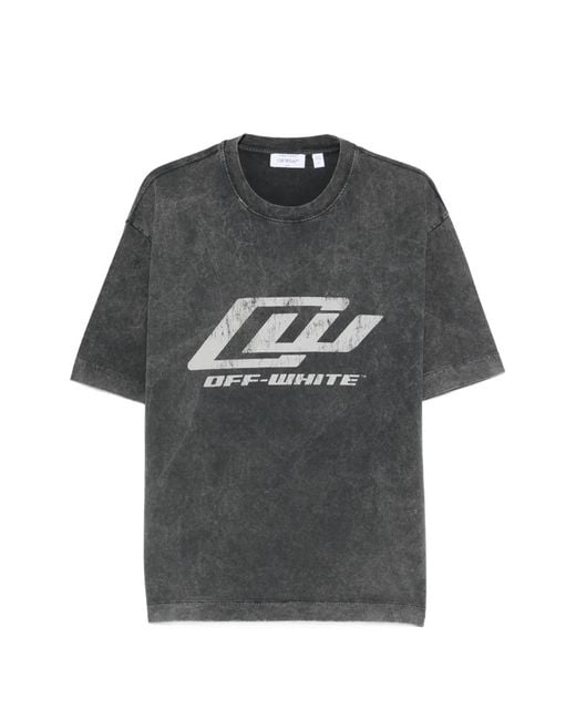Off-White c/o Virgil Abloh Gray Off 'Owr Skate' Short Sleeve T-Shirt for men