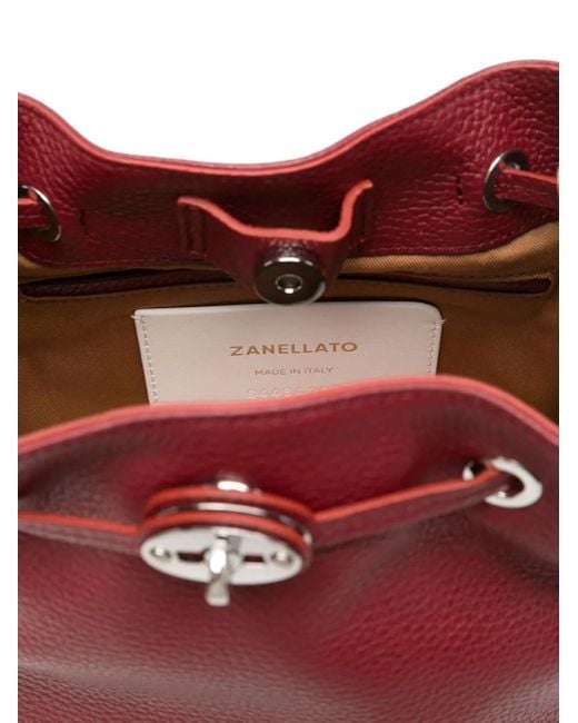 Zanellato Red Small Monda' Tote Bag