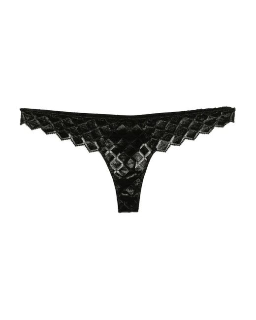 Kiki de Montparnasse Lamine String in het Black