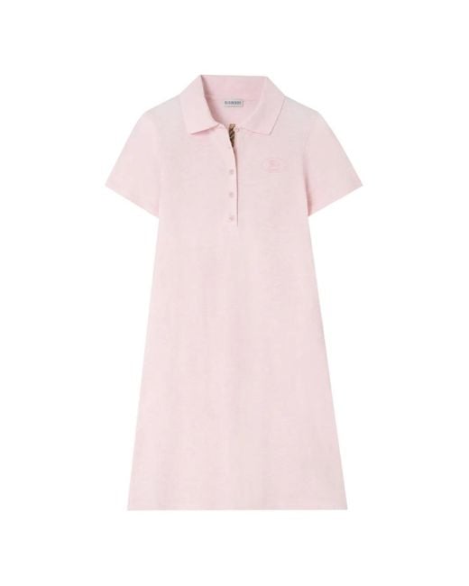 Burberry Pink Robe-Polo En Coton