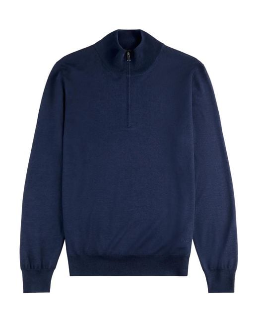 Fay Blue Mock-neck Sweater for men