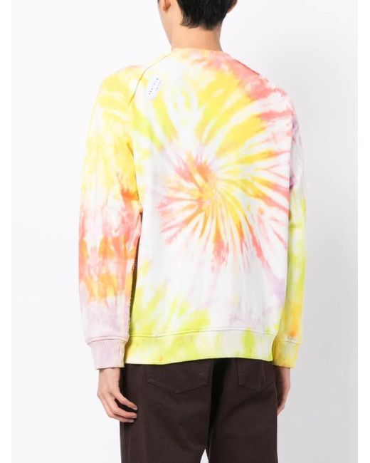 Stain Shade Yellow X Hiroshi Fujiwara Tie-Dye Print Sweatshirt for men