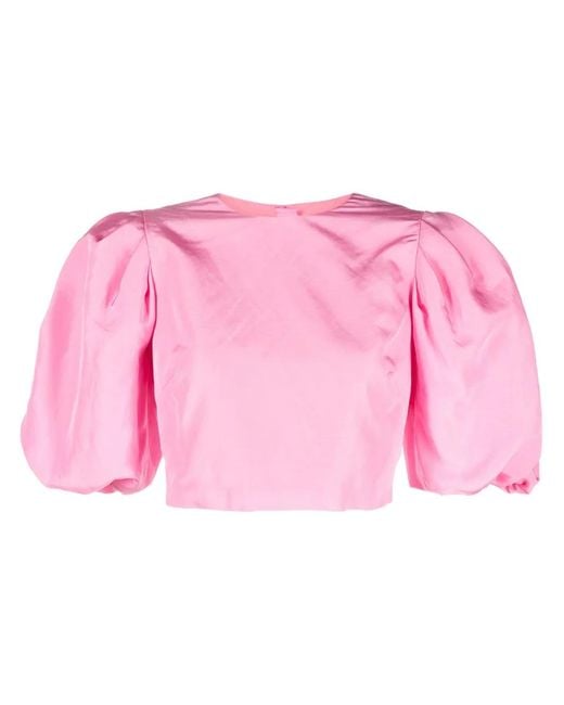 MSGM Top Met Pofmouwen in het Pink