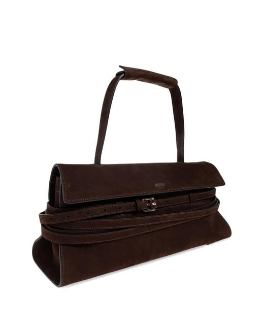 Moschino Brown Tie Me Shoulder Bag