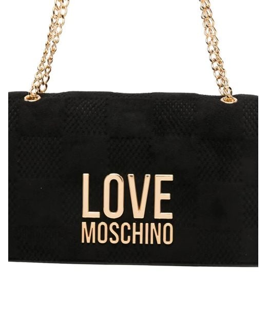 Borsa A Spalla Trapuntata di Love Moschino in Black