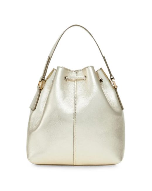 Ferragamo White Multipocket Bucket Bag
