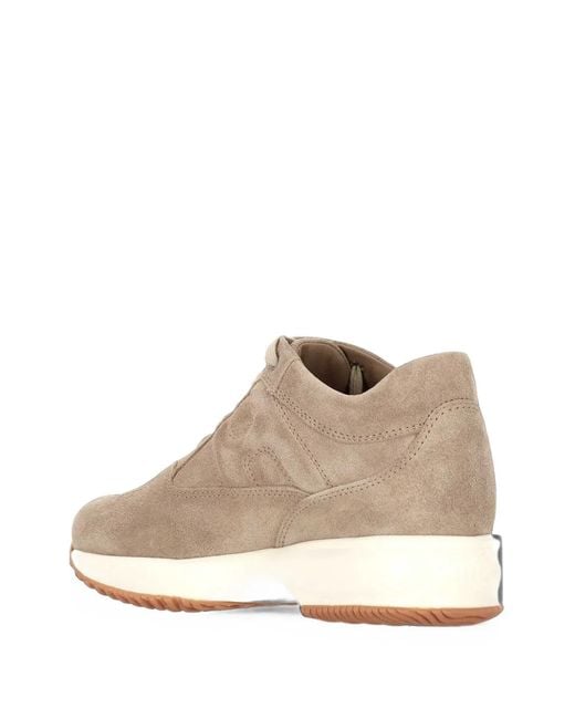 Hogan White Interactive Suede Sneakers