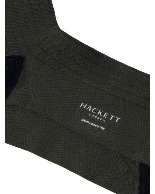 Hackett Black Merino Wool Socks for men