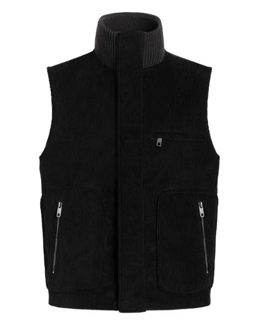 メンズ Dolce & Gabbana コーデュロイ ベスト Black