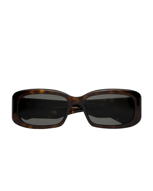 Saint Laurent Black Sl 809 Tortoiseshell-Rectangle Sunglasses