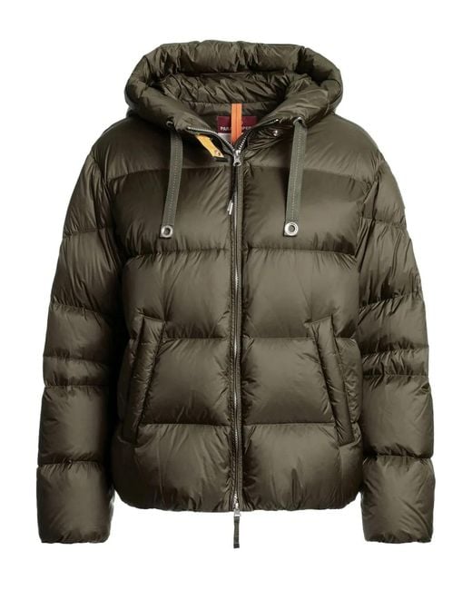 Parajumpers Green Tilly Hooded Quilted Puffer Jacket