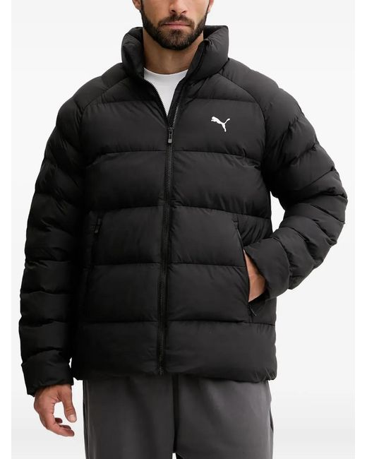 PUMA Black Mono Logo Zip Jacket for men