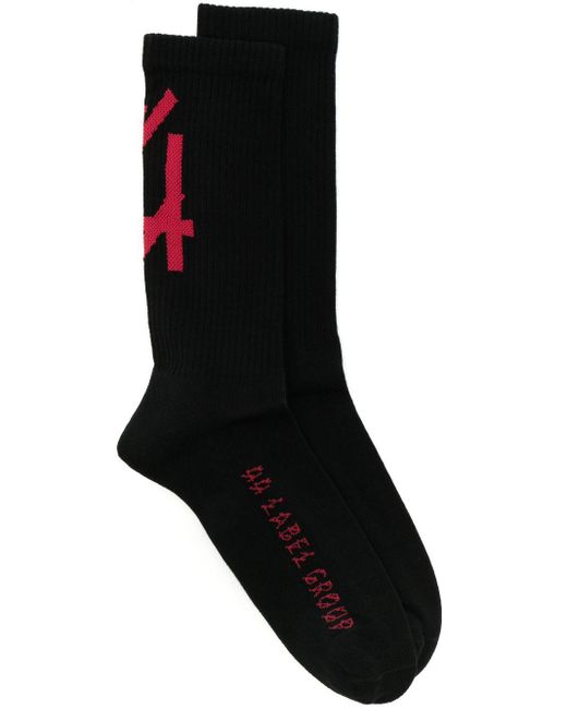 44 Label Group Socken mit Intarsien-Logo in Schwarz für Herren | Lyst DE