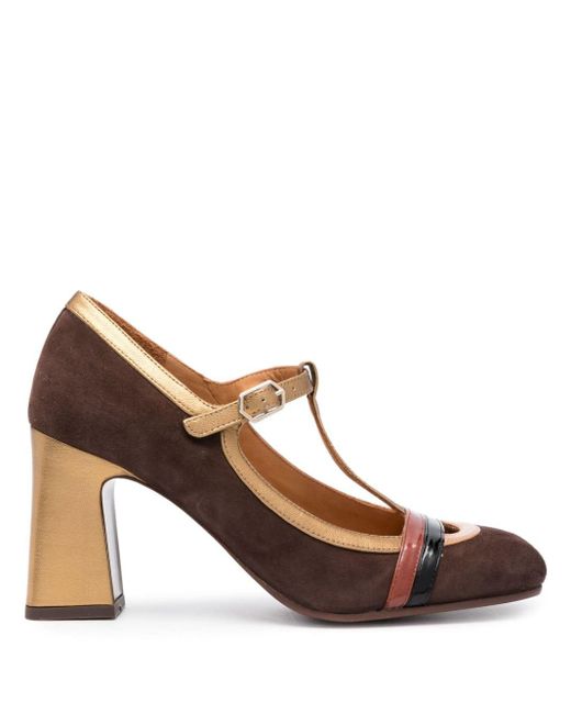 Chie Mihara Brown Odaina 85mm Suede Mary Jane Pumps