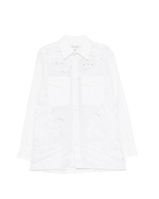 MARINE SERRE White Chemise À Poches Poitrine