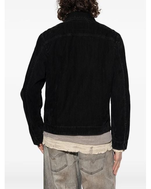 DIESEL Black Zip-Up Jacket for men