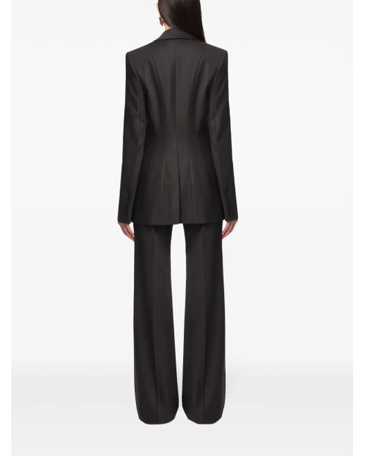 Nina Ricci Black Wide-Leg Wool Trousers