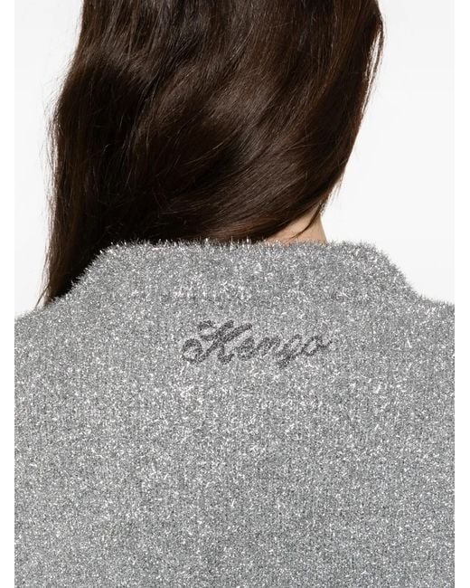 KENZO White Cartoon-Intarsia Sweater