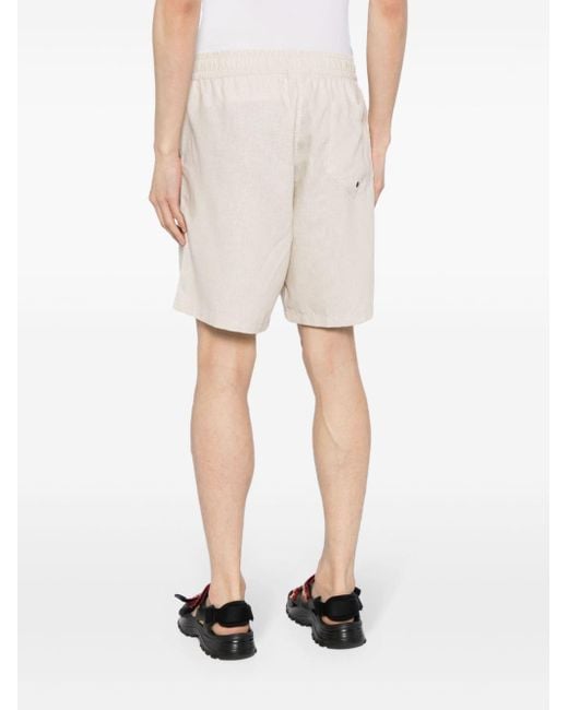 Emporio Armani Natural Linen-blend Deck Shorts for men