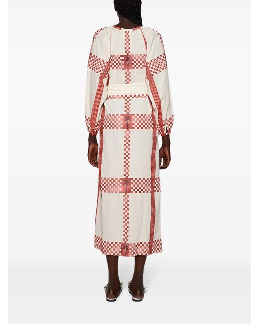 Johanna Ortiz Maxi-Jurk Met Geometrische Print in het Pink