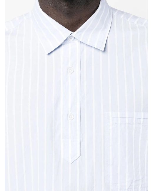 Orlebar Brown White Long-Sleeve Striped Shirt for men
