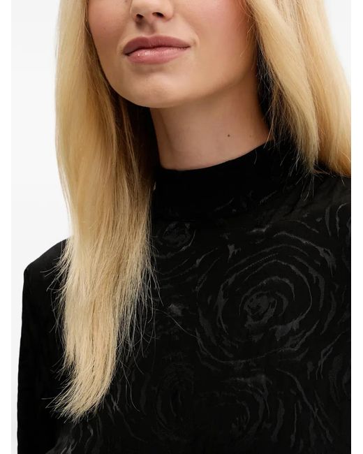 Gestuz Black Shirred-Effect Mini Dress
