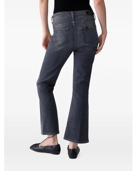 Liu Jo Blue Bootcut Jeans With Rhinestones