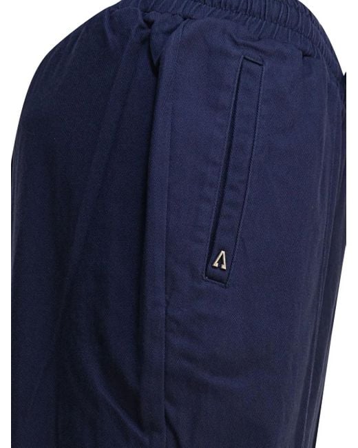 Altum Blue Drawstring Side-Panel Trousers for men