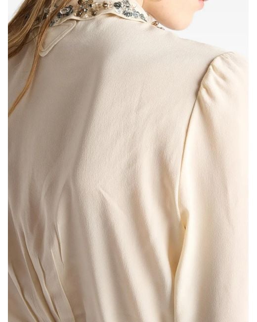 Prada Zijden Blouse in het Natural
