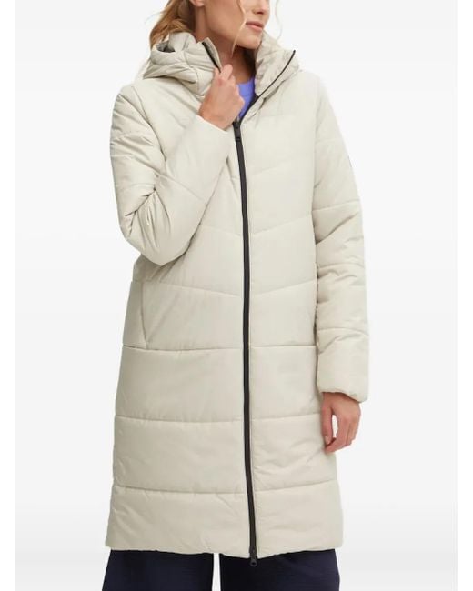 Jack Wolfskin Natural Deutzer Quilted Hooded Coat