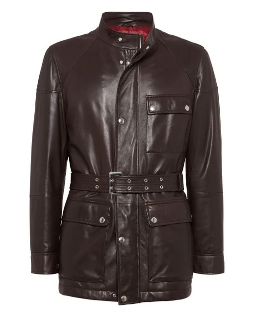 メンズ Brunello Cucinelli ベルテッド サファリジャケット Brown