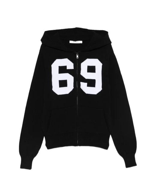 GIMAGUAS Black Hooded Zip Cardigan