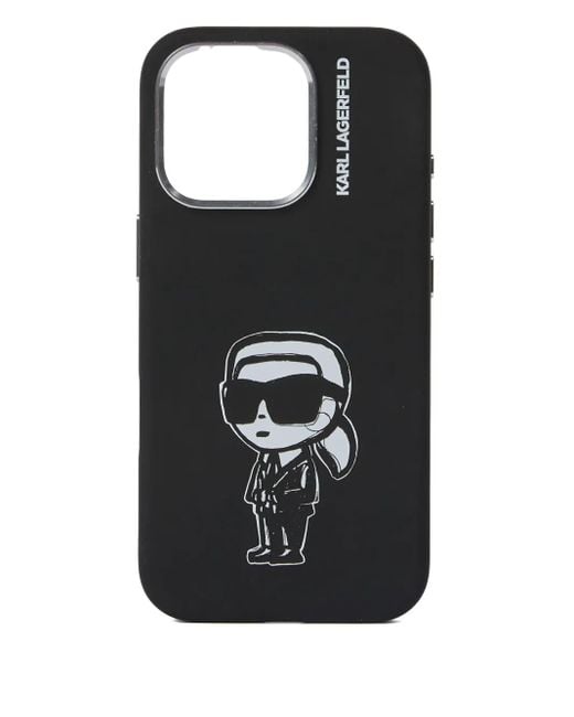 メンズ Karl Lagerfeld Ikon Karl Iphone 16 Pro ケース Black
