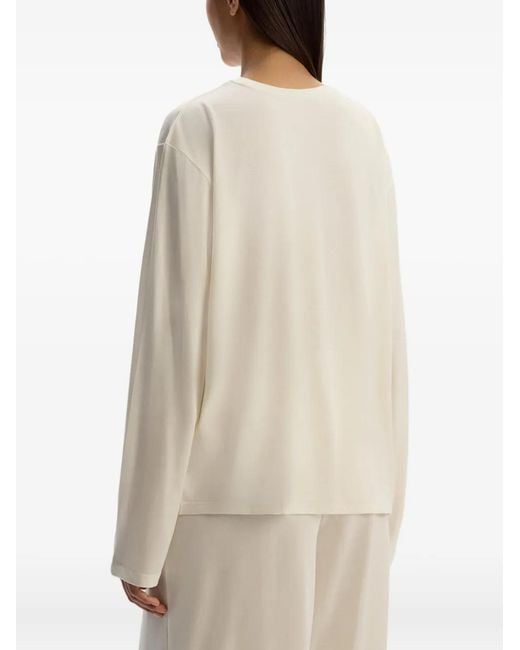 12 STOREEZ Natural Long-Sleeve Jersey Top