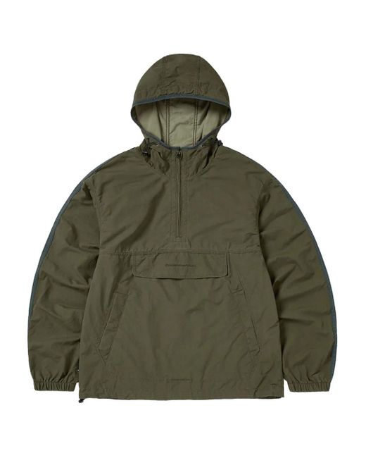 Thisisneverthat Green Half-Zip Panelled Jacket for men
