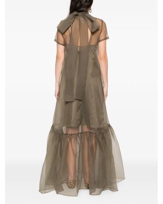 Staud Natural Calluna Ruffled Maxi Dress