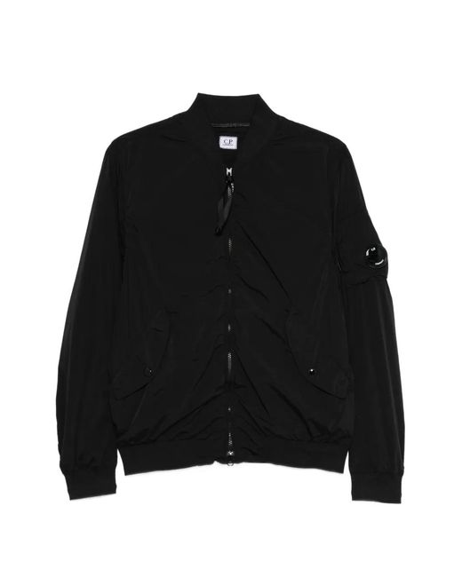 C P Company Black Veste Bomber Nycra-R Lens for men