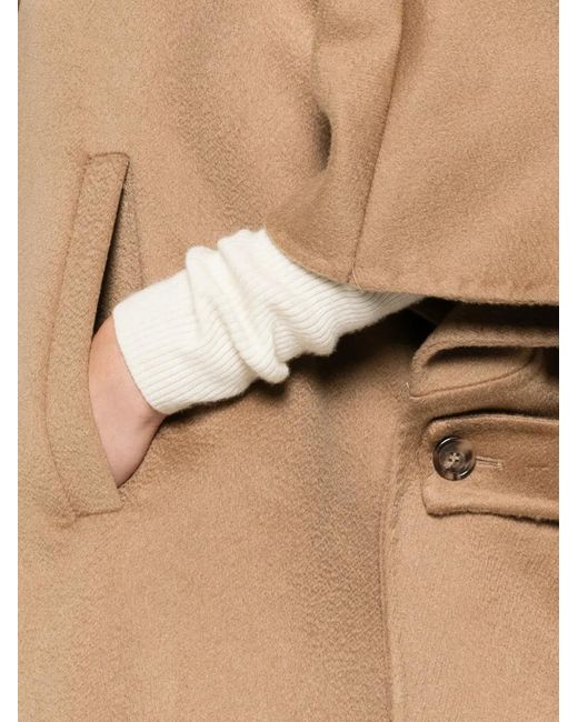 Max Mara Natural Mxagocce Buttoned Coat