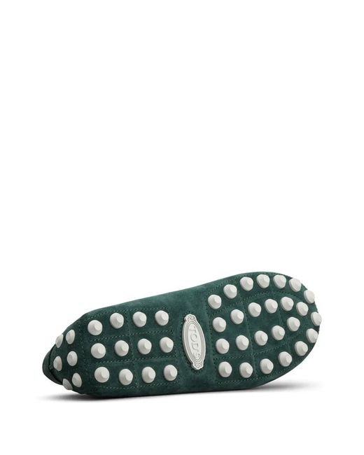 Tod's Green Gommino Suede Loafers for men