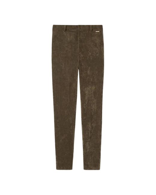 Gucci Green Scratched Velvet-Effect Trousers