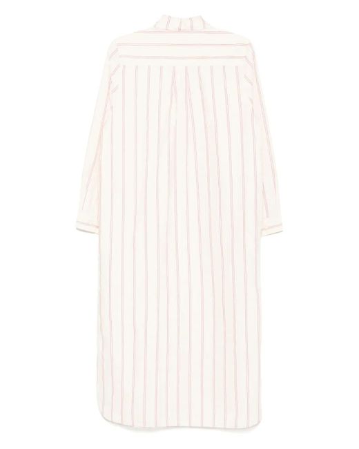 Totême  White Striped Tunic Dress