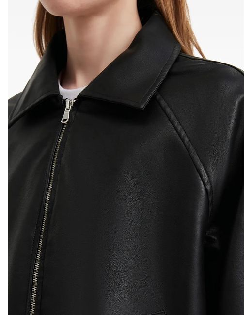B+ AB Black Zip-Up Bomber Jacket