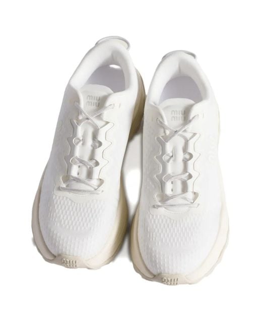 Zapatillas con suela gruesa Miu Miu de color White