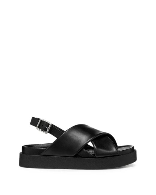 Geox Black Adelash H Crossover Slingback Sandals