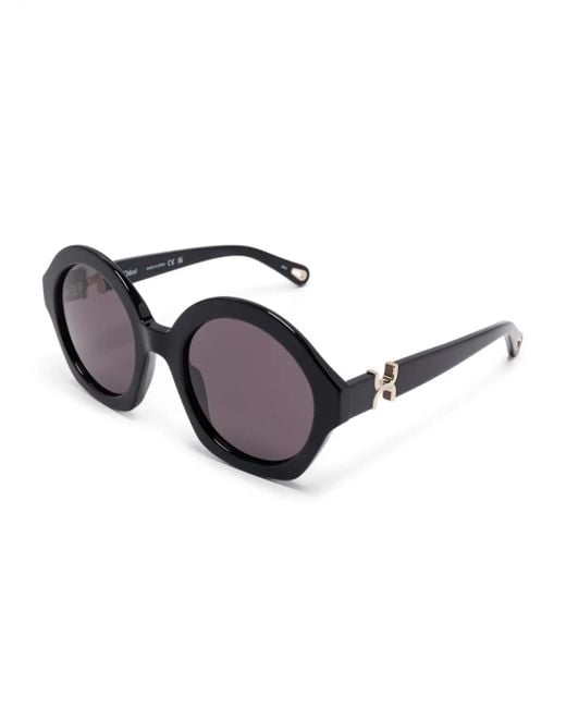 Chloé Black Oversize-Frame Sunglasses